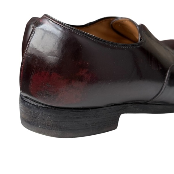 Johnston & Murphy Cap Toe Lace Up Oxford Shoes Burgundy Leather Men’s Size 10.5 - Picture 6 of 16